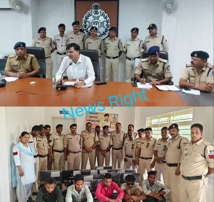 सरकारी स्कूल में चौरी करने वाले 5 आरोपी गिरफ्तार एसपी ने किया खुलासा