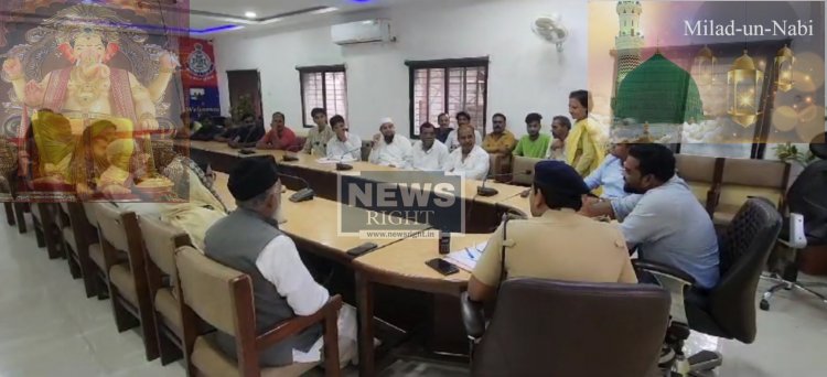 आगामी त्यौहार को देखते हुए तहसीलदार और सीएसपी द्वारा शांति समिति की बैठक ली गई